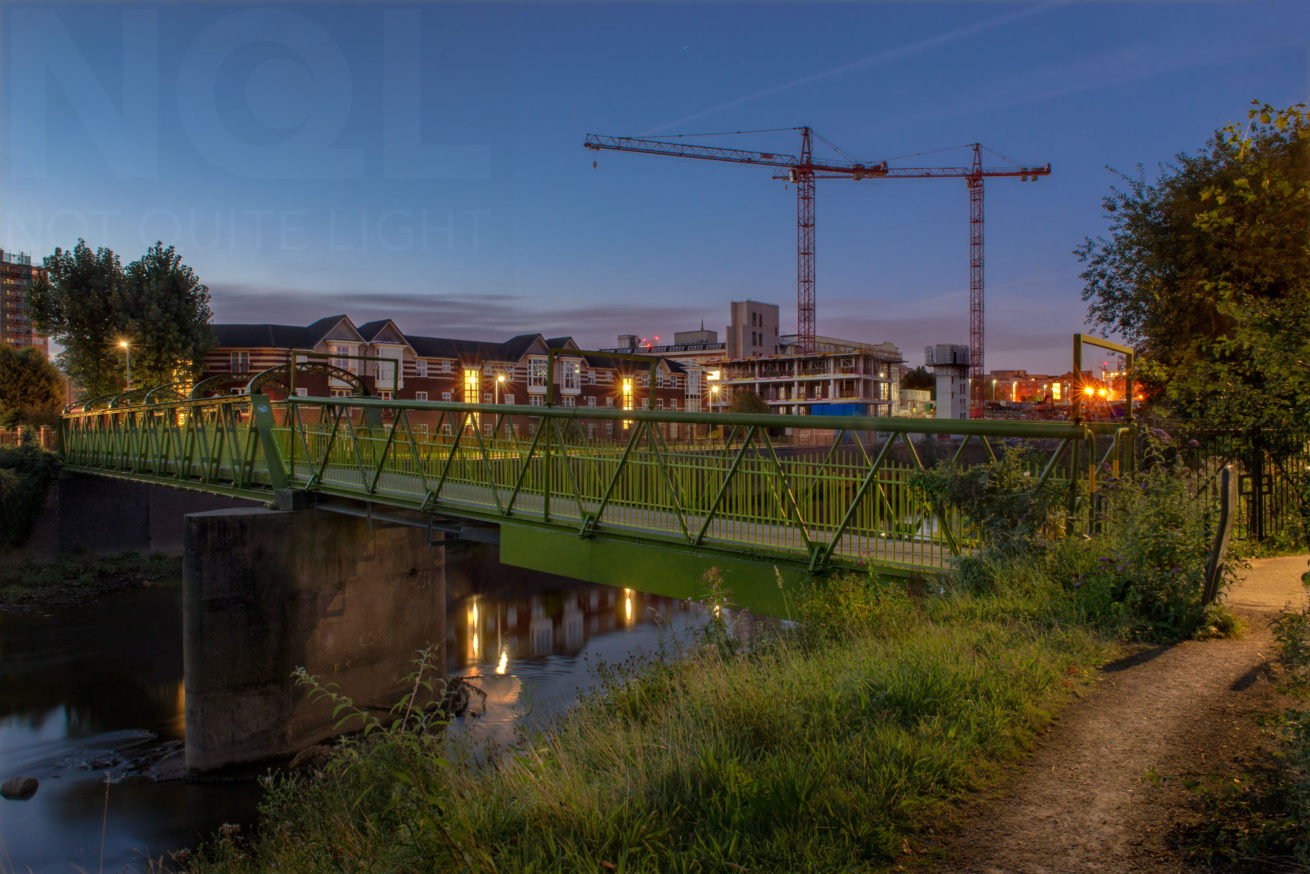 Riverside Irwell Salford dawn