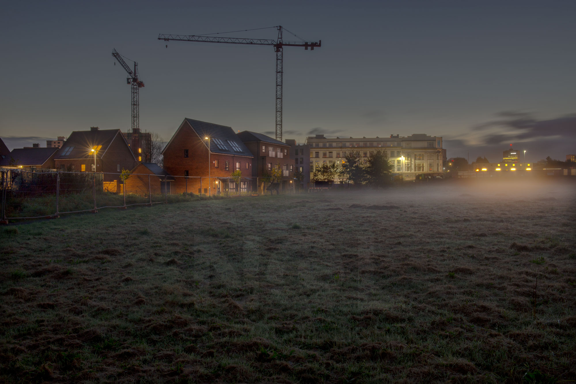 salford meadow at dawn